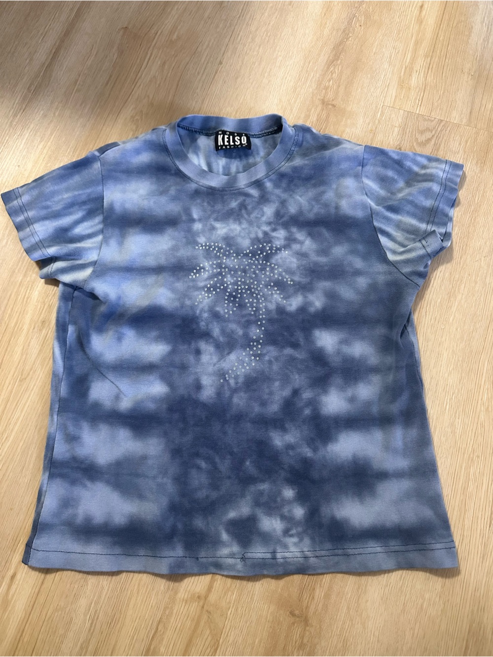 vintage y2k  tie dye palm tree top!